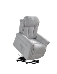 Hunson Light Grey Fabric Rise & Recline Mobility Chair - Furniture Instore