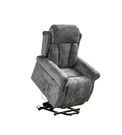 Hunson Grey Fabric Rise & Recline Mobility Chair