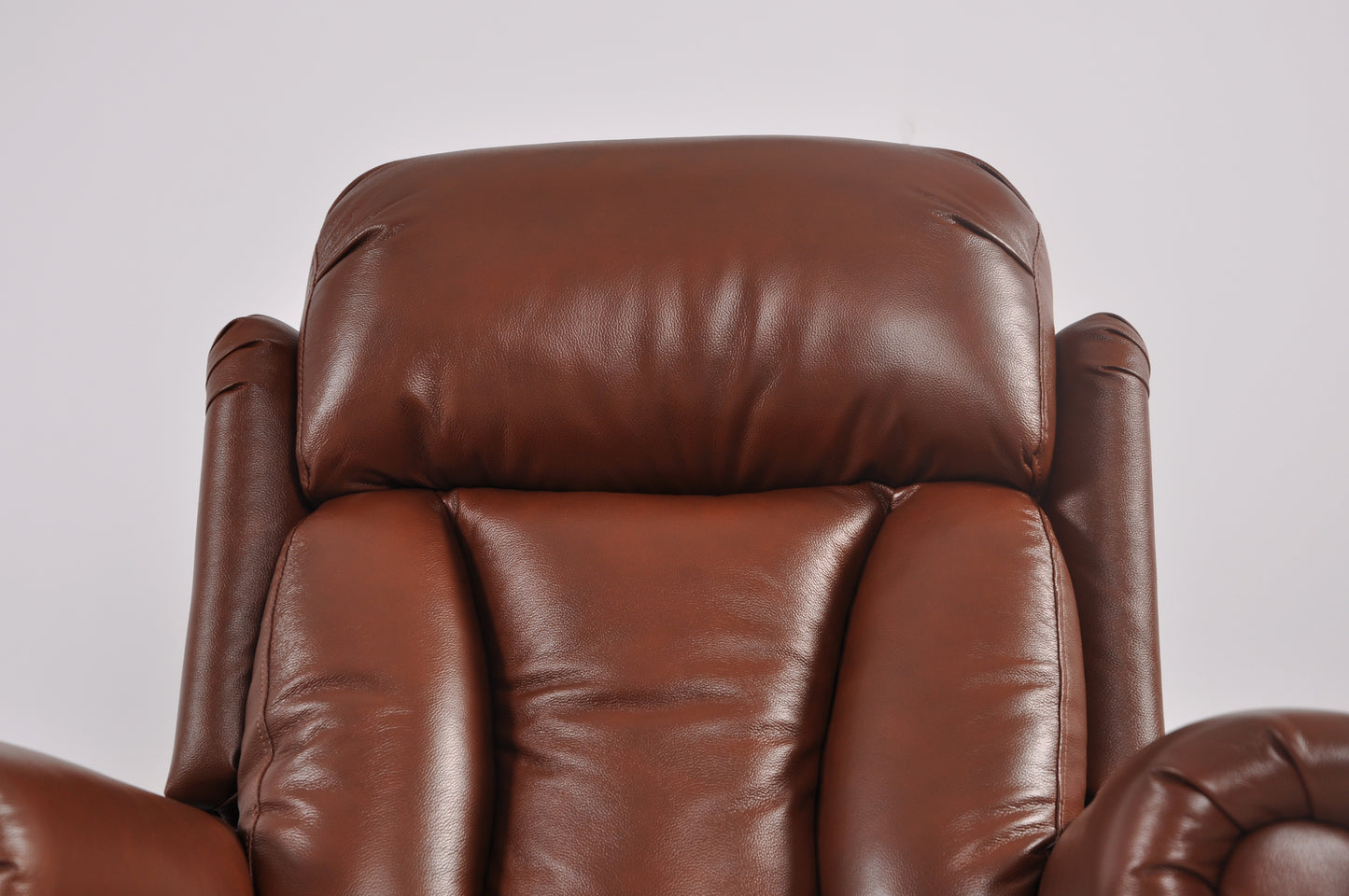 Hunson Genuine Leather Tan Rise & Recline Mobility Chair