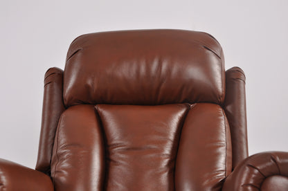 Hunson Genuine Leather Tan Rise & Recline Mobility Chair