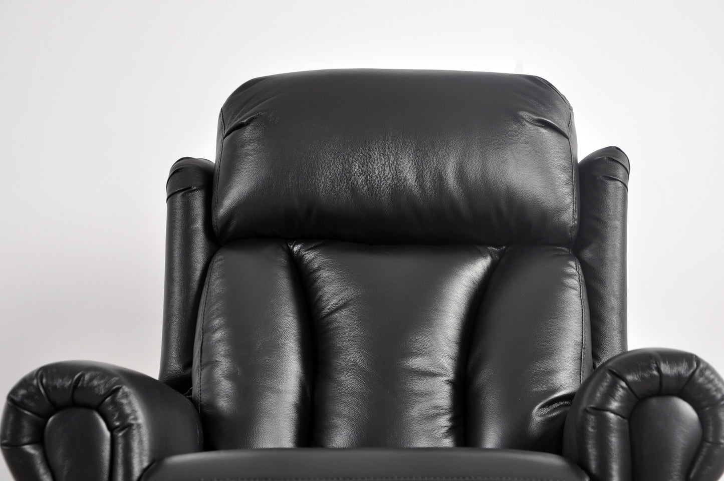 Hunson Genuine Leather Black Rise & Recline Mobility Chair