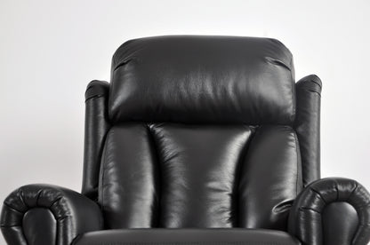 Hunson Genuine Leather Black Rise & Recline Mobility Chair