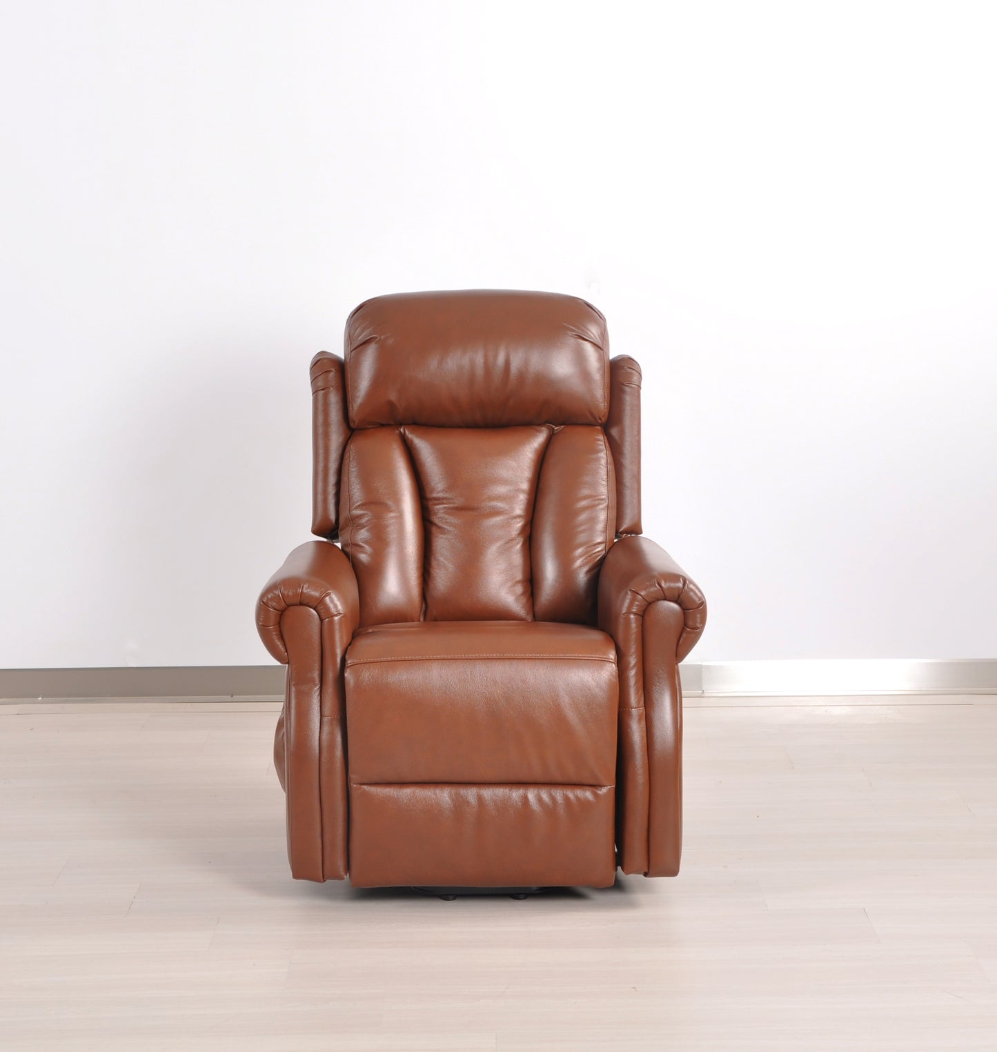 Hunson Genuine Leather Tan Rise & Recline Mobility Chair