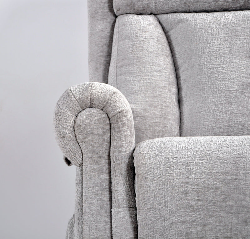 Hunson Light Grey Fabric Rise & Recline Mobility Chair - Furniture Instore