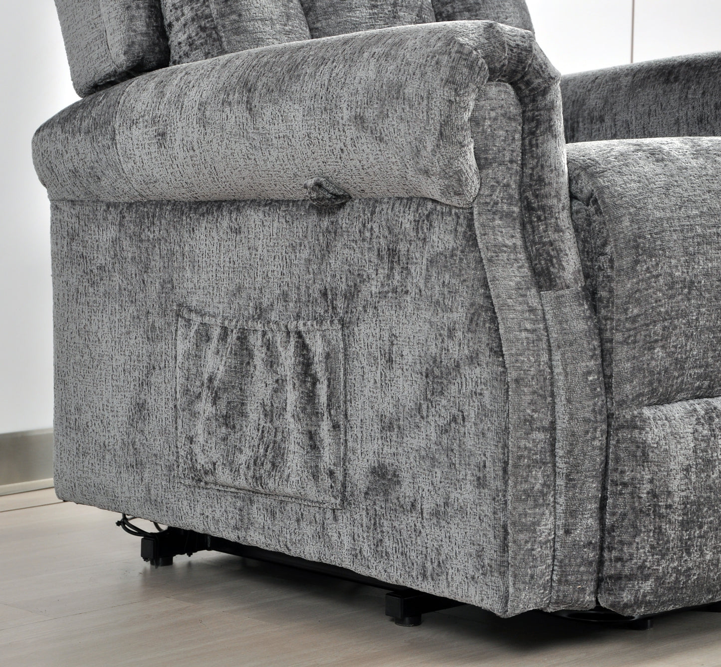 Hunson Grey Fabric Rise & Recline Mobility Chair