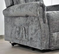 Hunson Grey Fabric Rise & Recline Mobility Chair - Furniture Instore