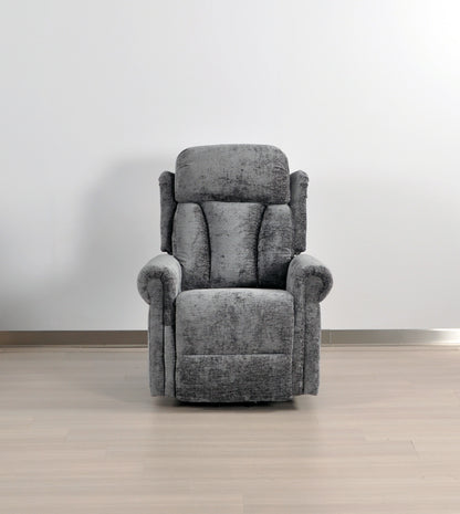 Hunson Grey Fabric Rise & Recline Mobility Chair