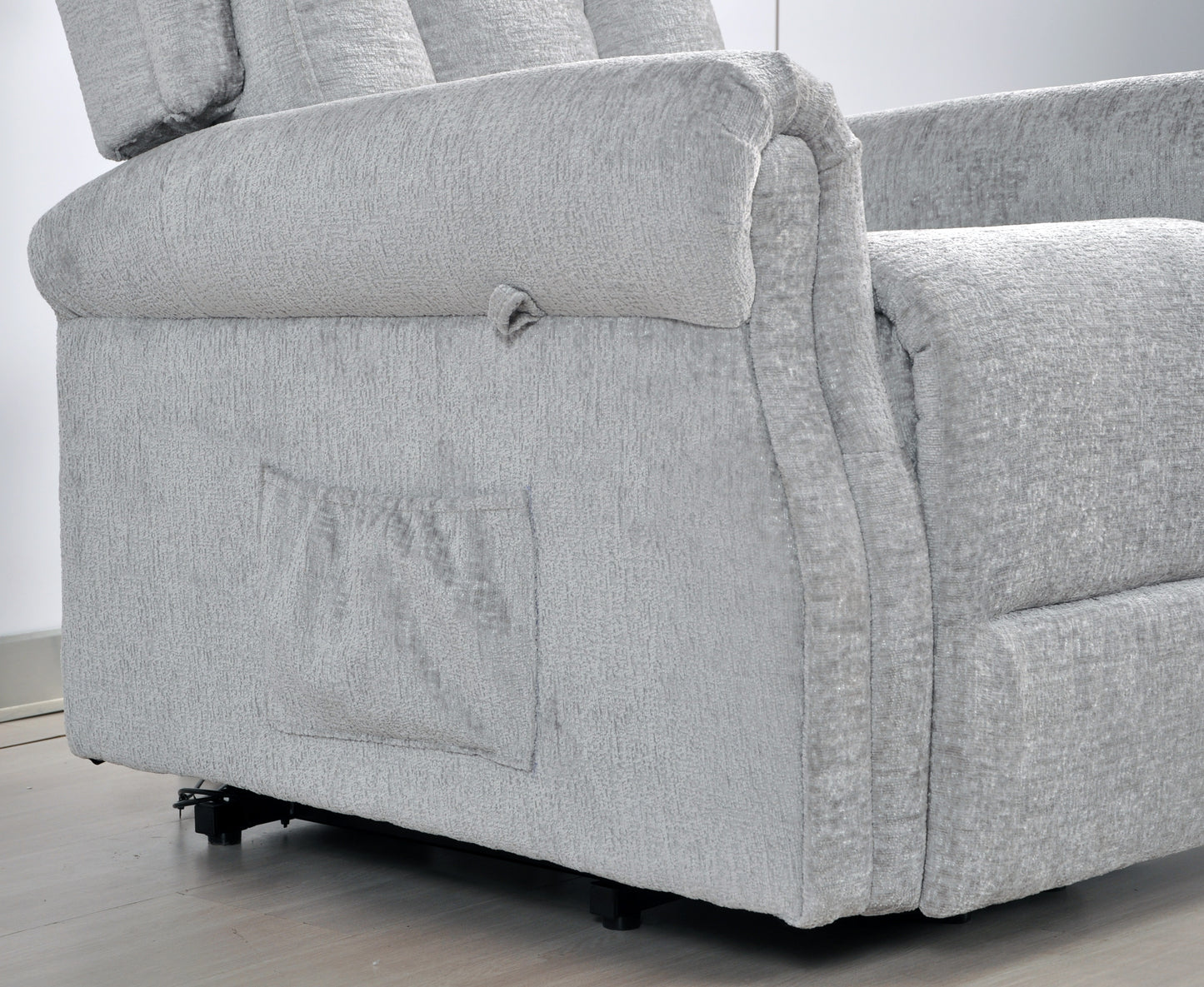 Hunson Light Grey Fabric Rise & Recline Mobility Chair