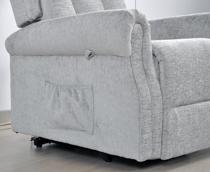 Hunson Light Grey Fabric Rise & Recline Mobility Chair