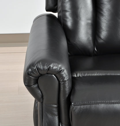 Hunson Genuine Leather Black Rise & Recline Mobility Chair