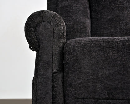 Hunson Black Fabric Rise & Recline Mobility Chair