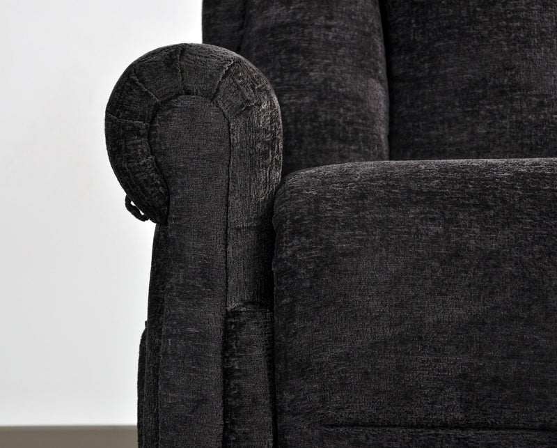 Hunson Black Fabric Rise & Recline Mobility Chair - Furniture Instore