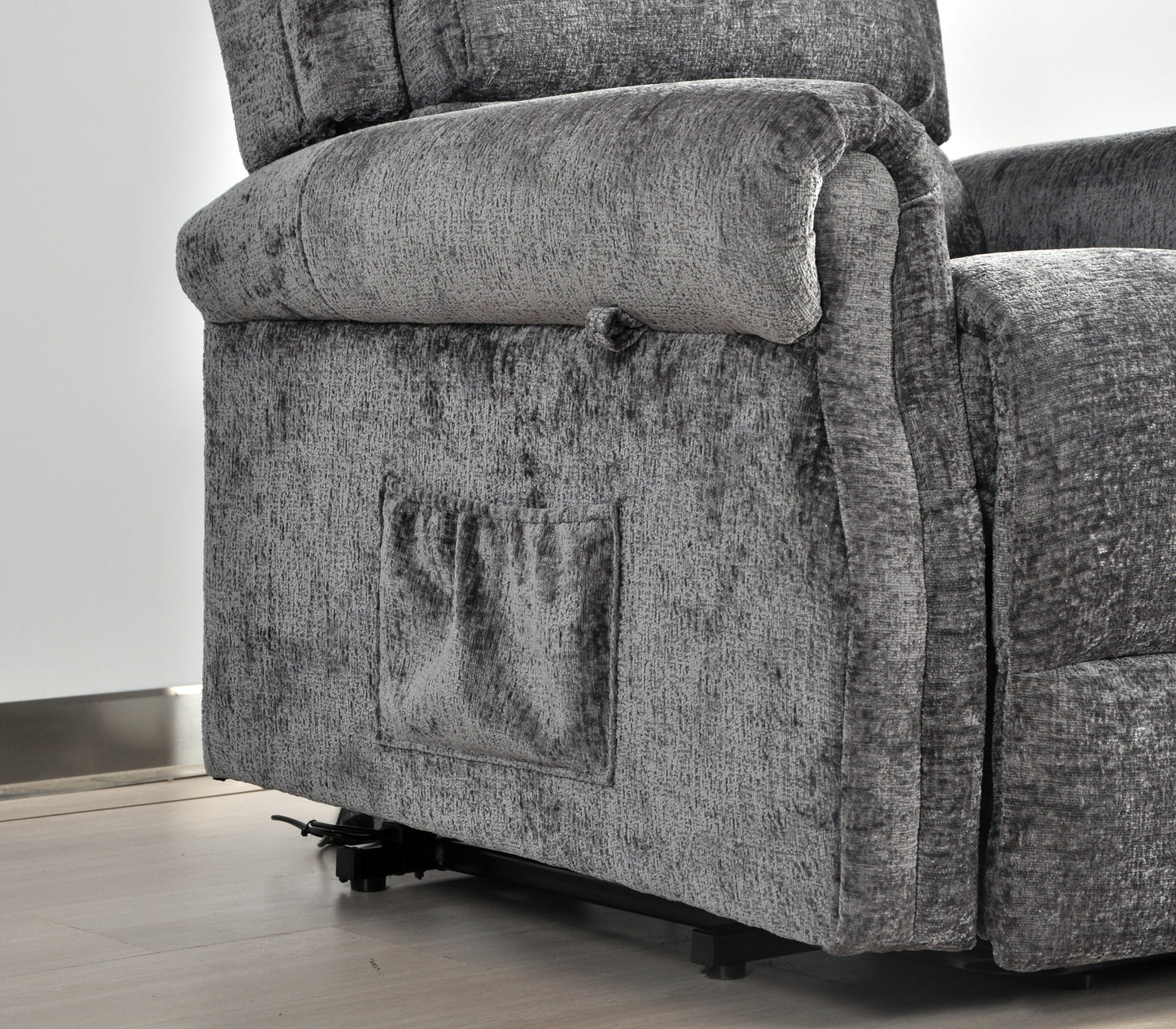 Kingsbury Light Grey Fabric Rise & Recline Mobility Chair