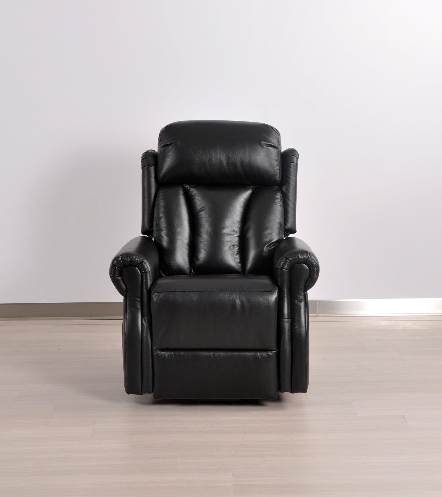 Hunson Genuine Leather Black Rise & Recline Mobility Chair