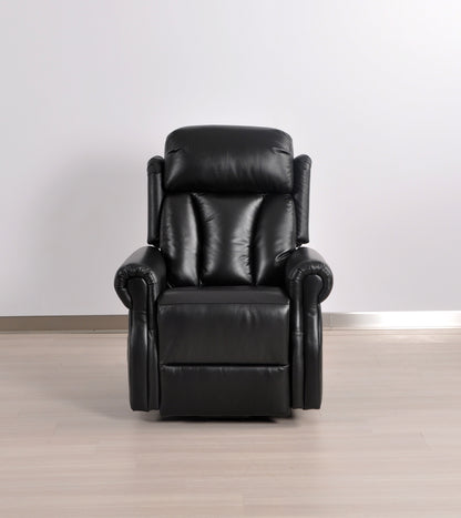 Hunson Genuine Leather Black Rise & Recline Mobility Chair