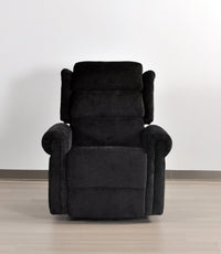 Kingsbury Black Fabric Rise & Recline Mobility Chair - Furniture Instore