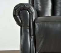 Hunson Genuine Leather Black Rise & Recline Mobility Chair - Furniture Instore