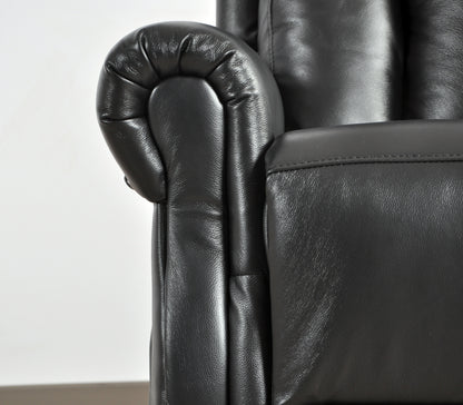 Hunson Genuine Leather Black Rise & Recline Mobility Chair