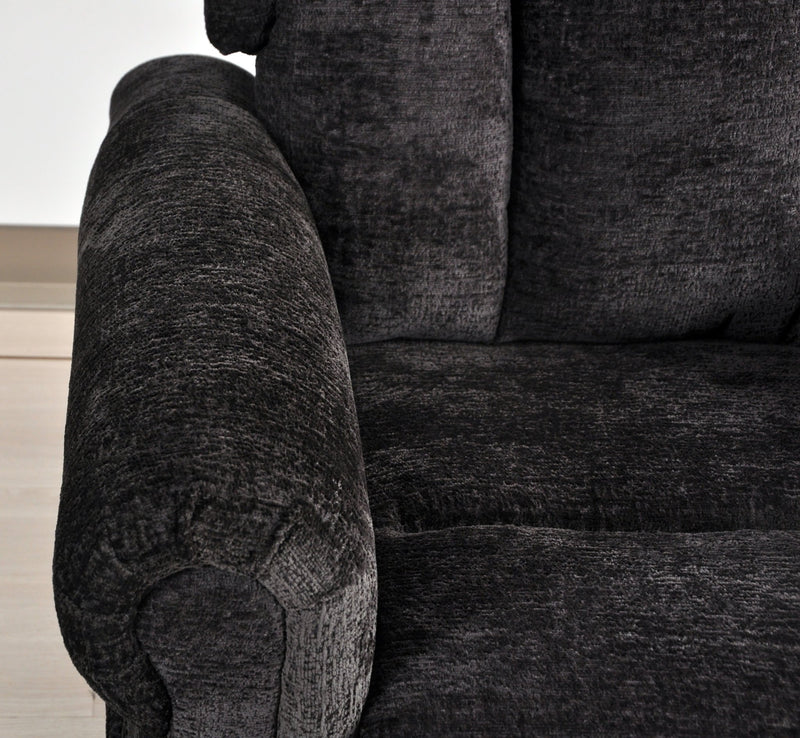 Hunson Black Fabric Rise & Recline Mobility Chair - Furniture Instore