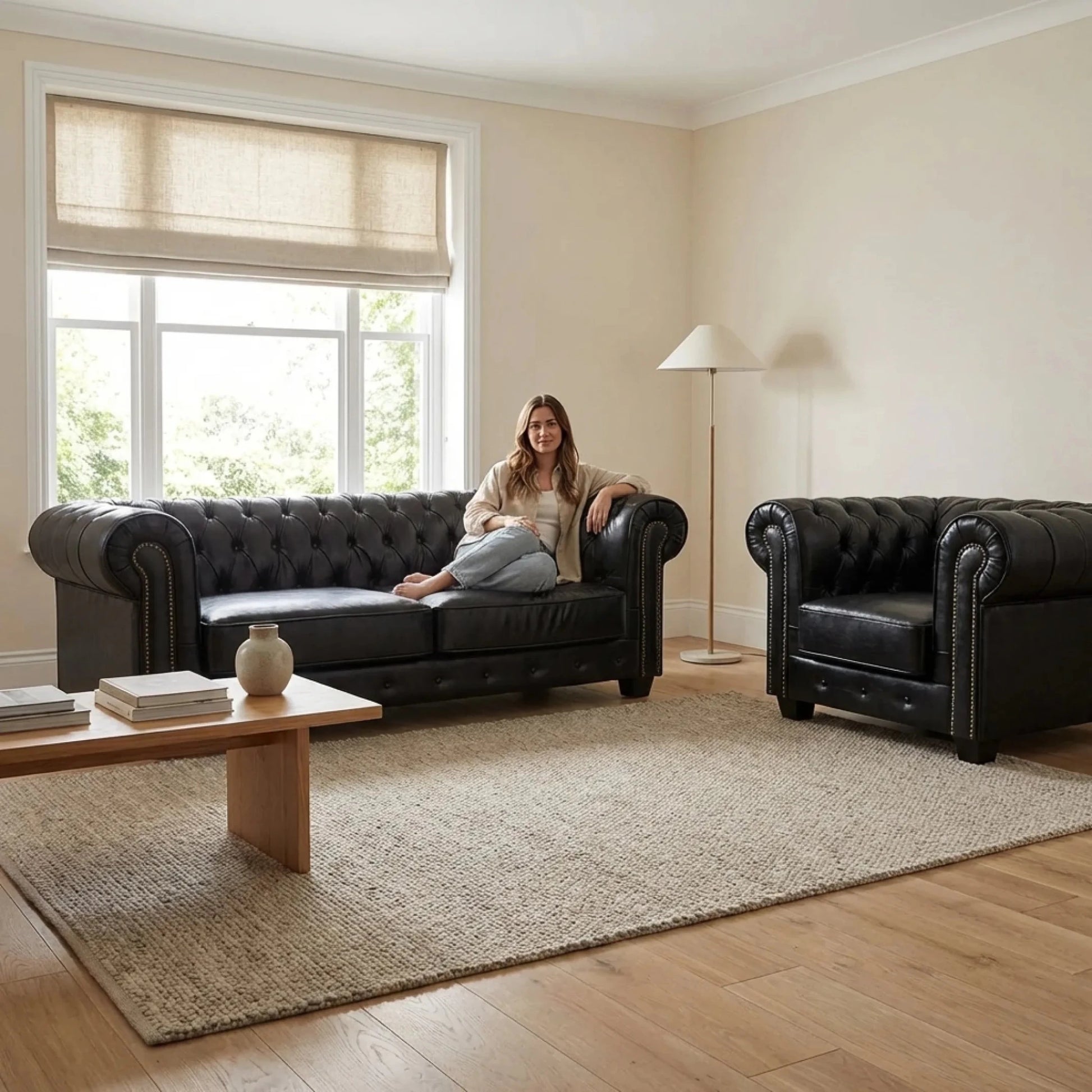classic-black-antique-leather-chesterfield-sofa-and-armchair-set