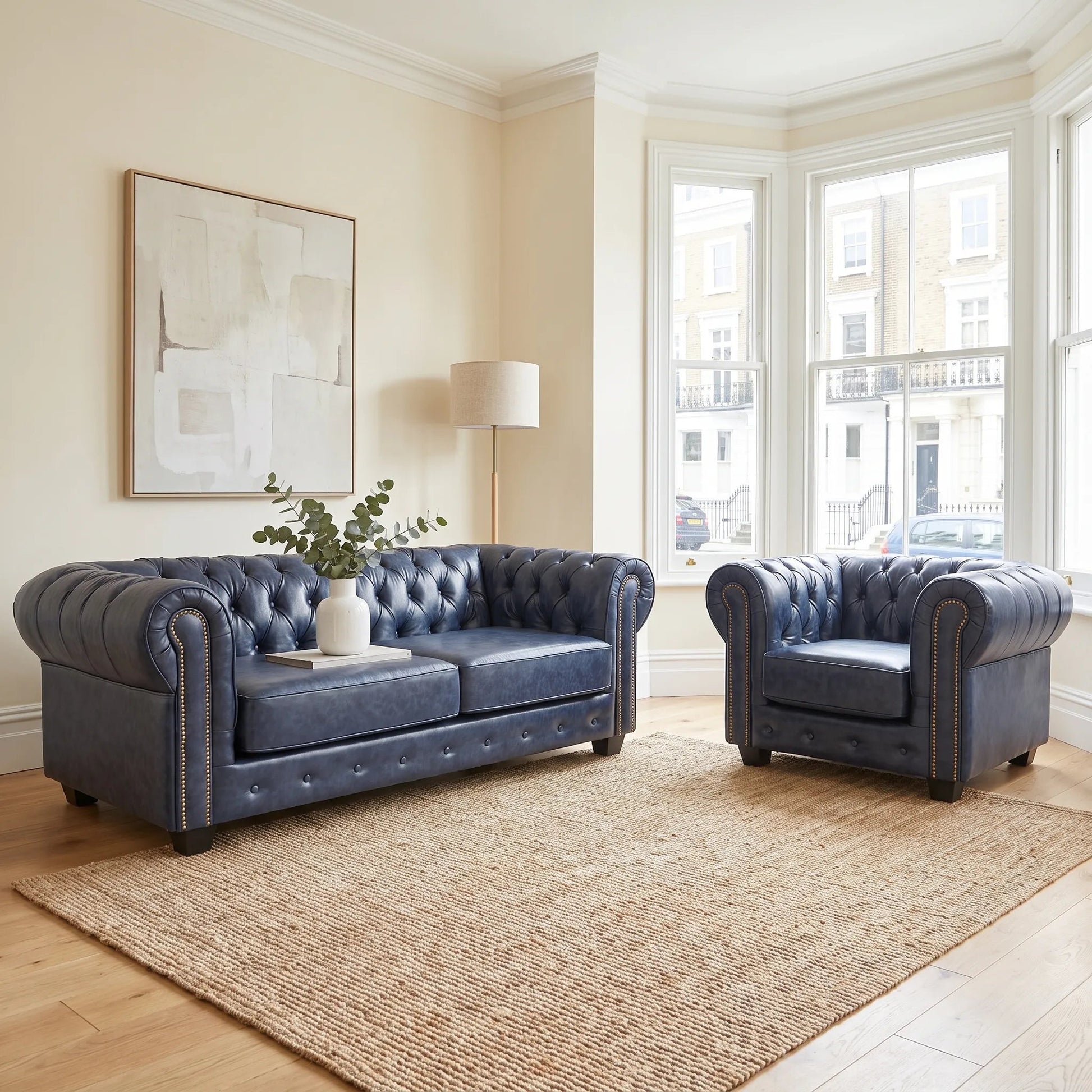 chesterfield-blue-leather-antique-3-1-seater-sofa-set