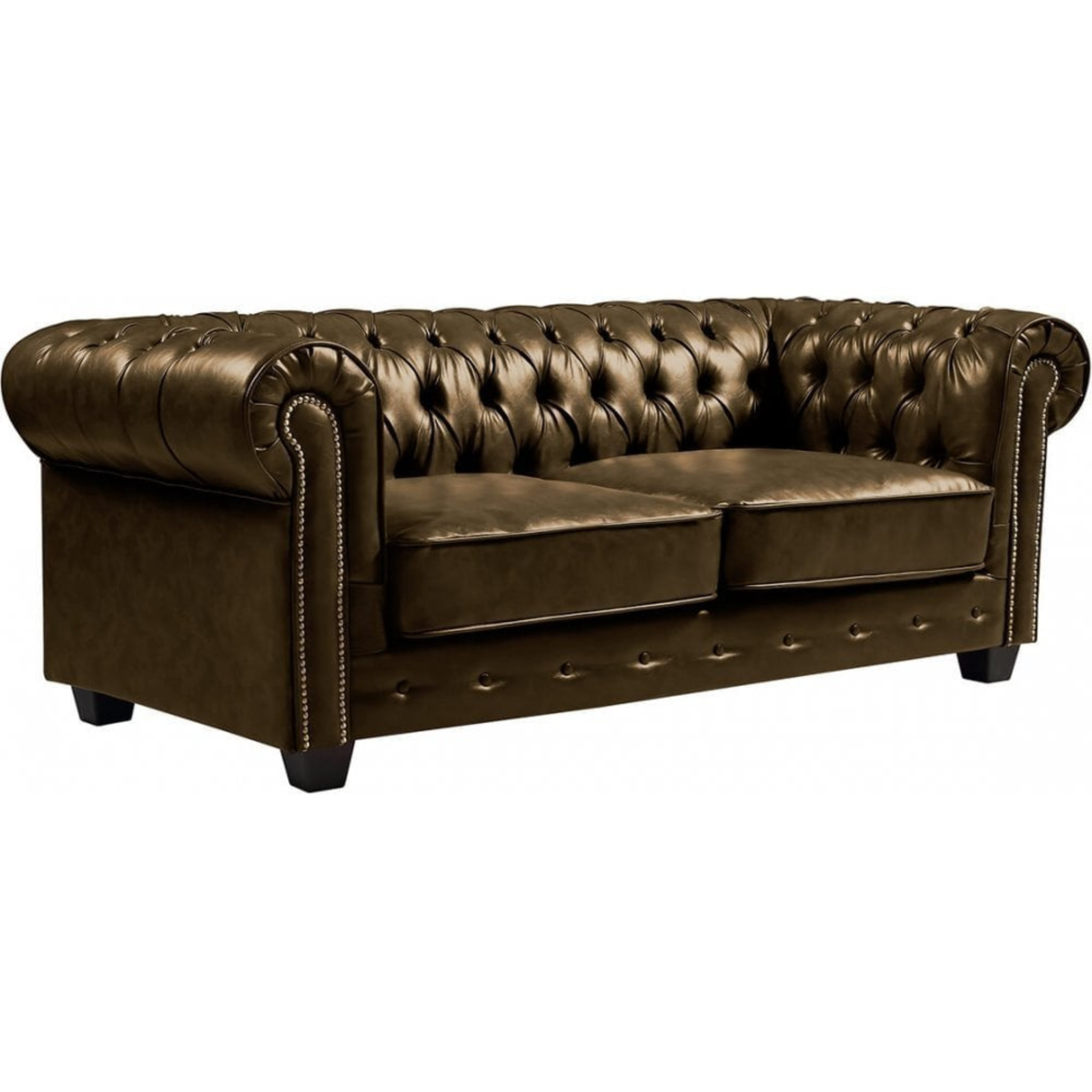 Leather Antique 3 Seater Sofa