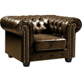 Chesterfield Brown Leather Antique Armchair | Furniture In store