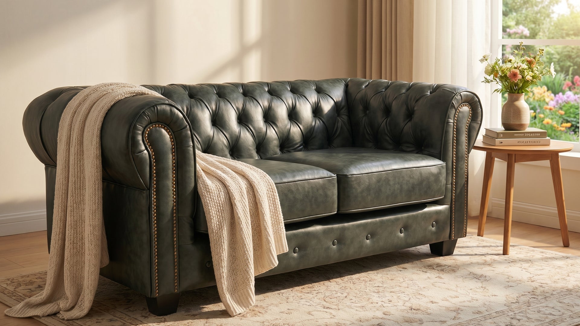 luxury-green-leather-chesterfield-2-seater-sofa