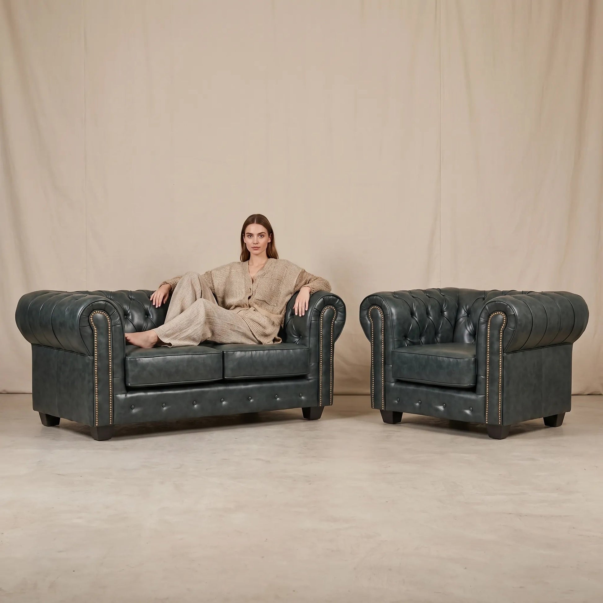 chesterfield-antique-green-leather-2-1-seater-sofa-set