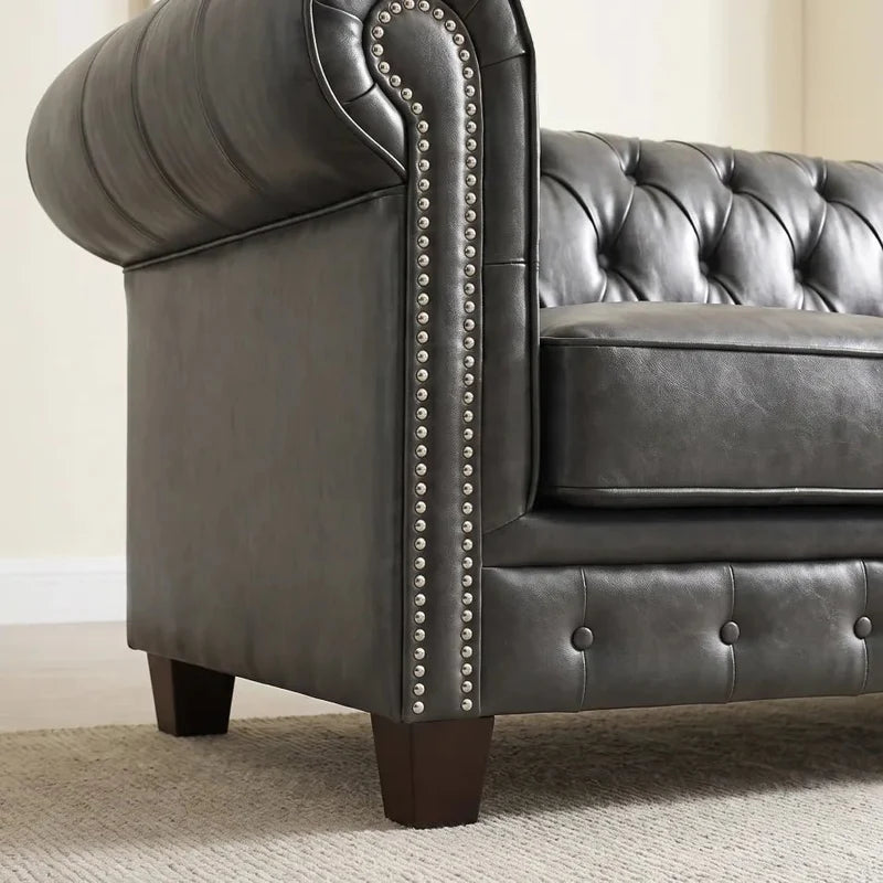 chesterfield-grey-leather-antique-3-2-seater-sofa-set-2-seater-sofa-view-1
