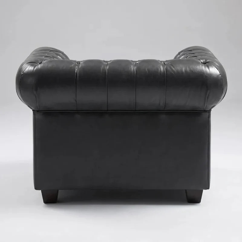chesterfield-grey-leather-antique-3-2-1-seater-sofa-set-armchair-view-2