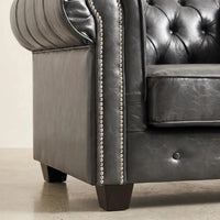 chesterfield-grey-leather-antique-2-1-seater-sofa-set-armchair-view-1
