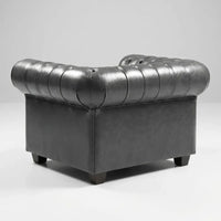 chesterfield-grey-leather-antique-3-1-seater-sofa-set-armchair-view-2