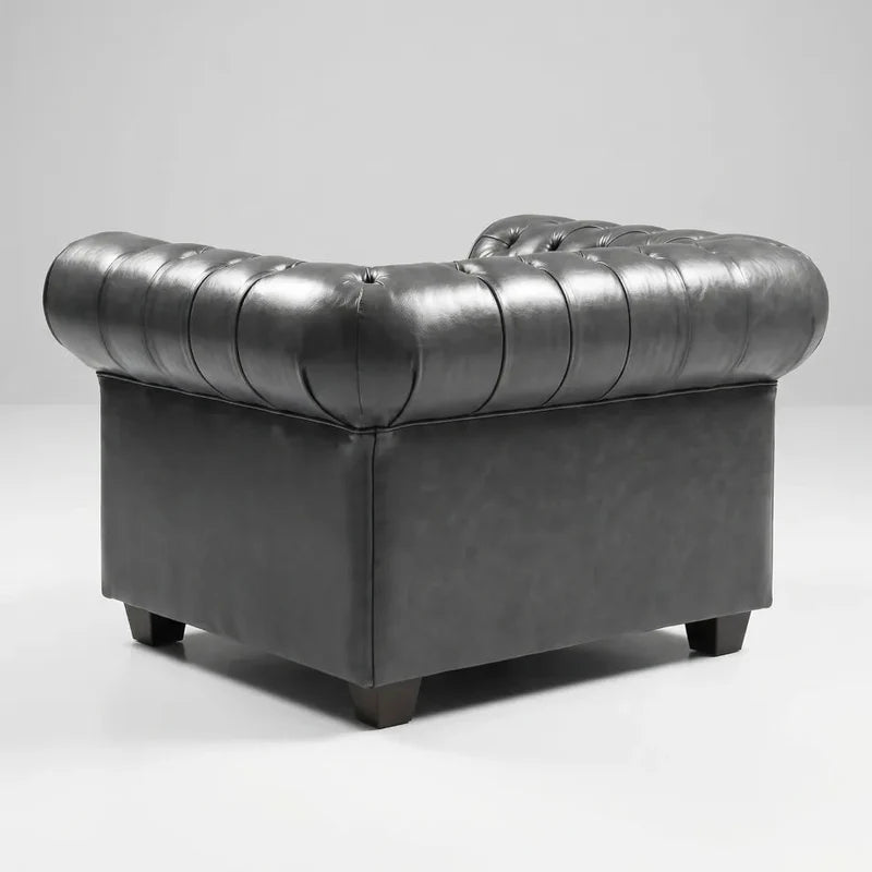 chesterfield-grey-leather-antique-3-1-seater-sofa-set-armchair-view-2