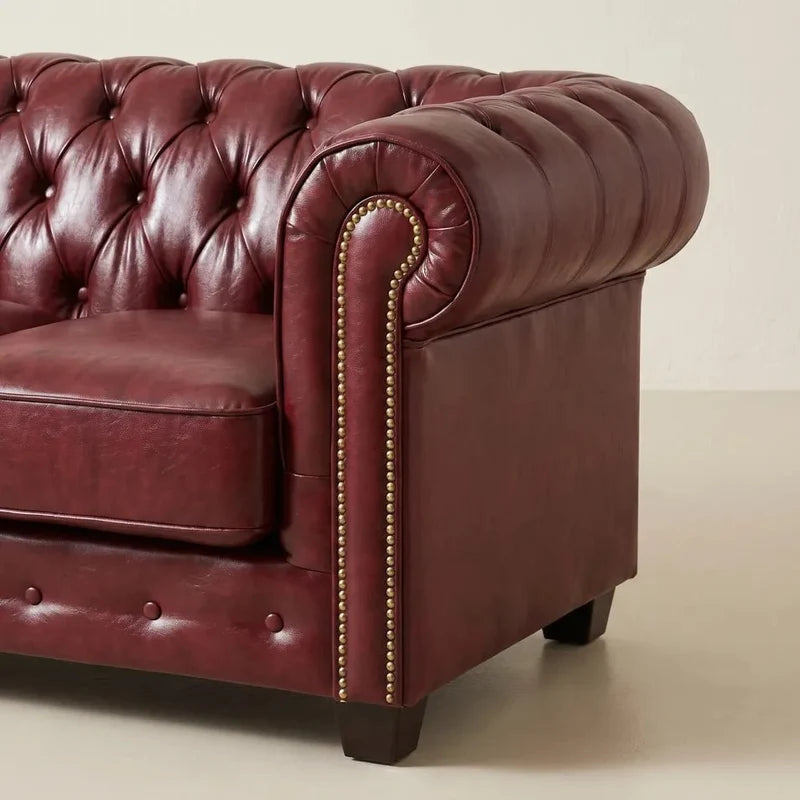 chesterfield-red-leather-antique-3-2-1-seater-sofa-set-2-seater-sofa-view-2