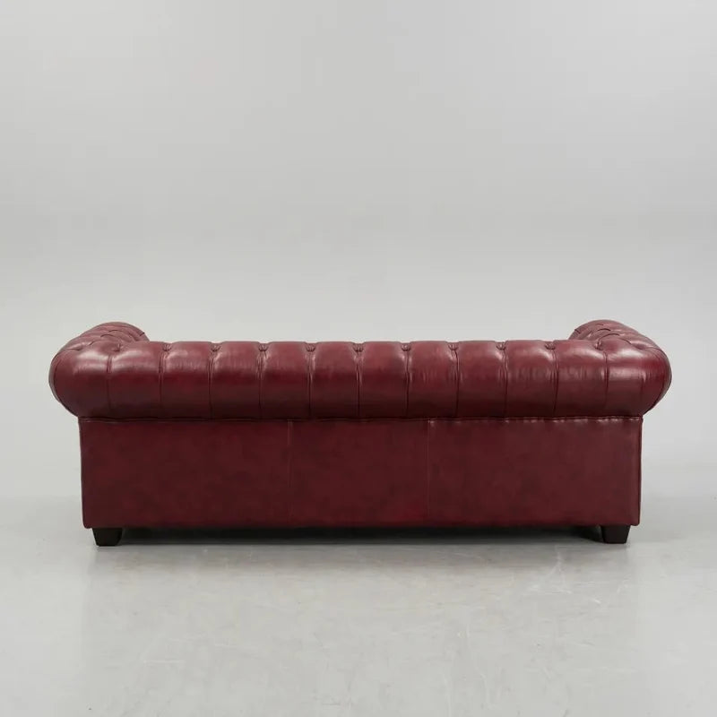 chesterfield-red-leather-antique-3-2-seater-sofa-set-3-seater-sofa-view-2