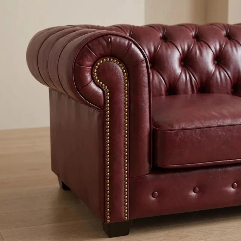 chesterfield-red-leather-antique-3-2-seater-sofa-set-3-seater-sofa-view-1