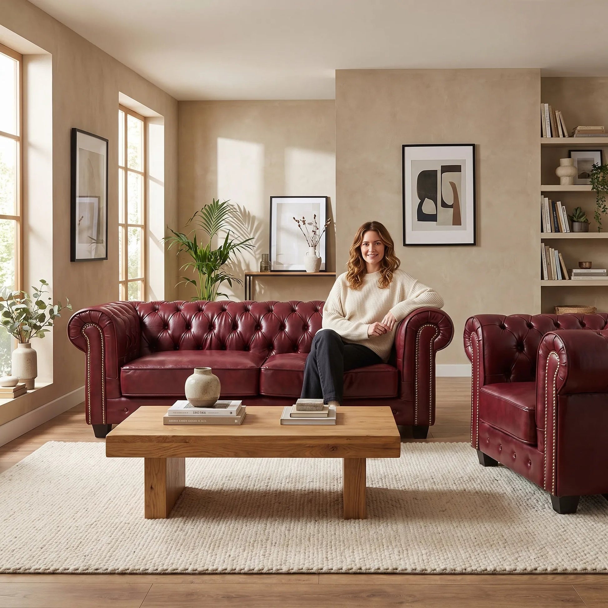 classic-red-antique-leather-chesterfield-sofa-and-armchair-set