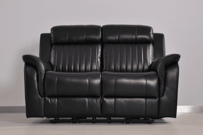 Cidliano Genuine Leather Black Electric Power Recliner 2+1+1 Seater Sofa Set