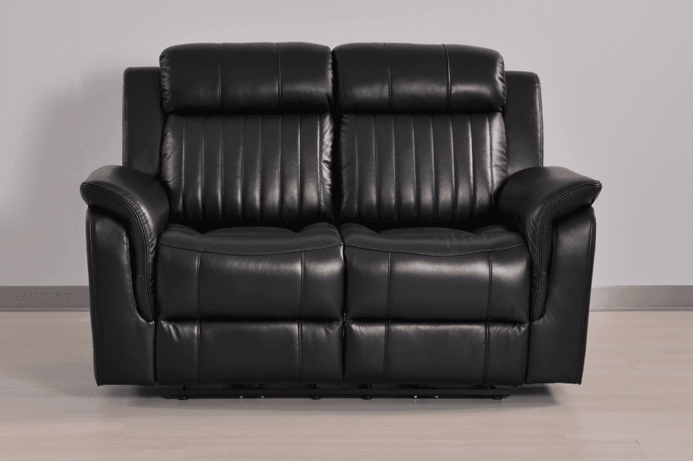 Cidliano Genuine Leather Black Electric Power Recliner 2+1+1 Seater Sofa Set
