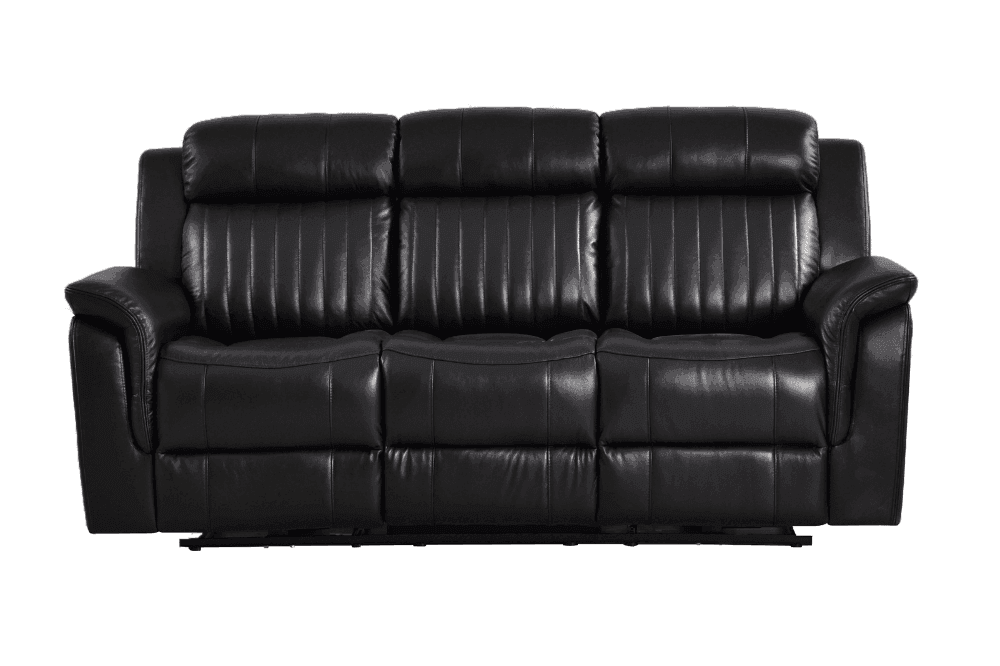 Cidliano Genuine Leather Black Electric Power Recliner 3+1 Seater Sofa Set