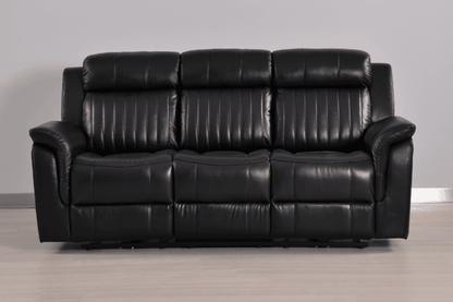 Cidliano Genuine Leather Black Electric Power Recliner 3+3 Seater Sofa Set