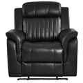 Cidliano Genuine Leather Black Electric Recliner Armchair