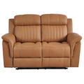 Cidliano Genuine Leather Caramel Electric Recliner 2 Seater Sofa
