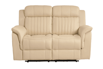 Cidliano Genuine Leather Cream Electric Power Recliner 2+1+1 Seater Sofa  Set