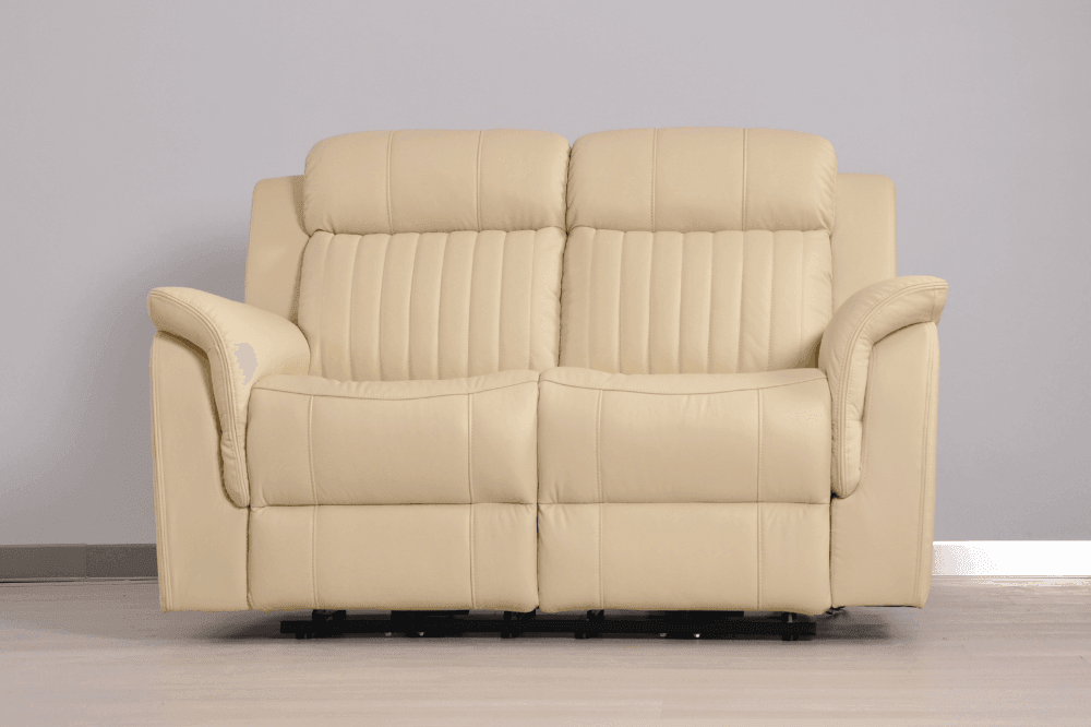 Cidliano Genuine Leather Cream Electric Power Recliner 2+1+1 Seater Sofa  Set