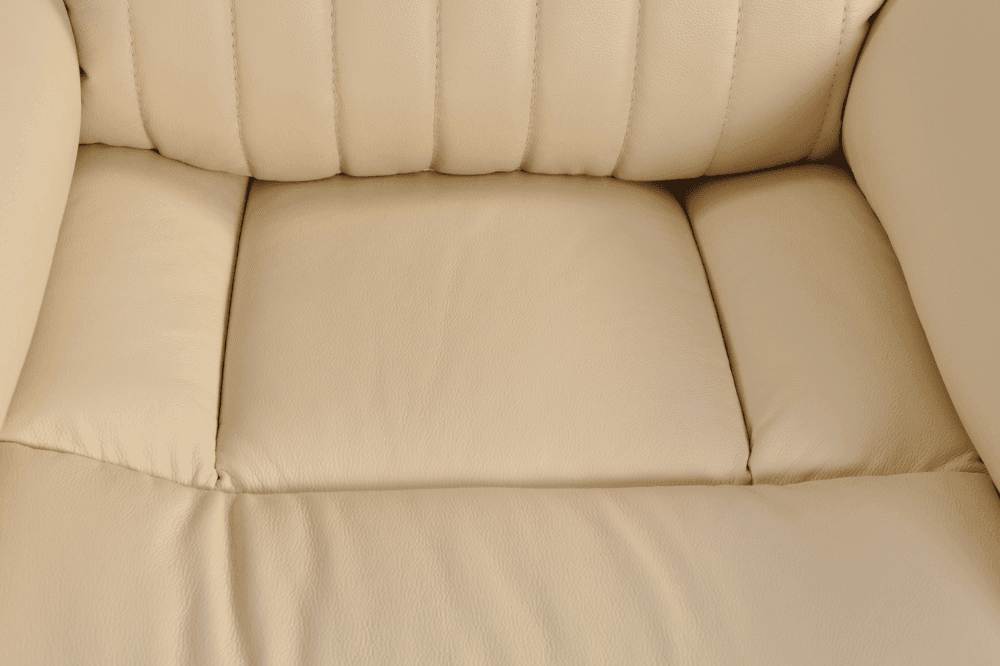 Cidliano Genuine Leather Cream Electric Power Recliner 2+1+1 Seater Sofa  Set