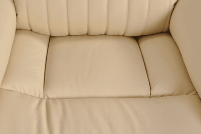 Cidliano Genuine Leather Cream Electric Power Recliner 2+1+1 Seater Sofa  Set