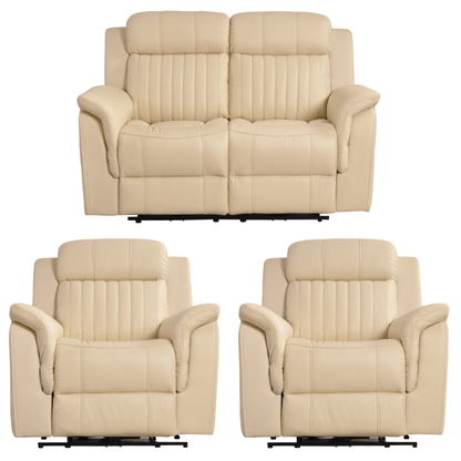 Cidliano Cream 2+1+1 Combo – front-facing cream-colored sofa set with one two-seater and two armchairs on a white background.