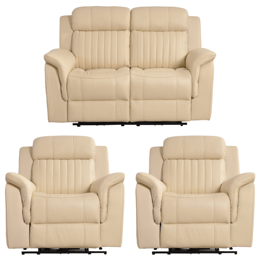 Cidliano Cream 2+1+1 Combo – front-facing cream-colored sofa set with one two-seater and two armchairs on a white background.
